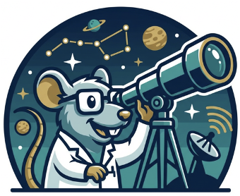 The Radio Astronomy Tools rat cartoon